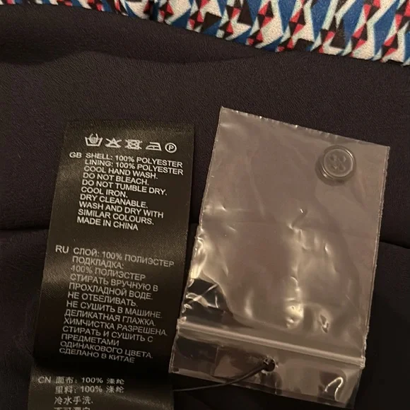 REISS Heidi Knot Waist Diamond Print Dress (NWT) - Picture 8 of 8